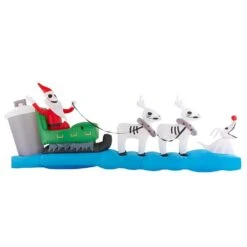 Disney 11.5 Ft. Inflatable Colossal Jack Skellington Sleigh Scene