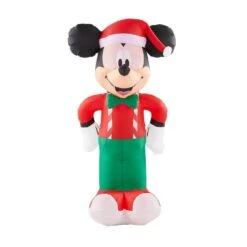 Disney 3.5 Ft. Inflatable Mickey Mouse In Holiday Outfit