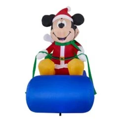 Disney 5 Ft Mickey And Minnie Sledding Holiday Inflatable -Northlight Shop disney christmas inflatables 22gm81141 40 1000