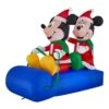 Disney 5 Ft Mickey And Minnie Sledding Holiday Inflatable