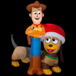 Disney 5.6 Ft. Pre-lit Inflatable Airblown Woody And Slinky Scene -Northlight Shop disney christmas inflatables 36388 40 1000