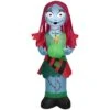 Disney 3 Ft. Tall X 1.2 Ft. W Christmas Inflatable Airblown-Sally In Holiday Outfit -Northlight Shop disney christmas inflatables g 116006 64 1000