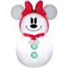 Disney 3.5 Ft. Tall Airblown-Stylized Minnie Snowman- -Northlight Shop disney christmas inflatables g 117566 64 1000