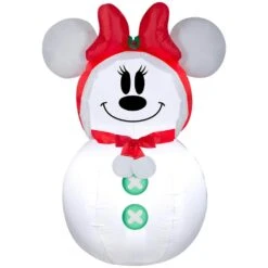 Disney 3.5 Ft. Tall Airblown-Stylized Minnie Snowman-