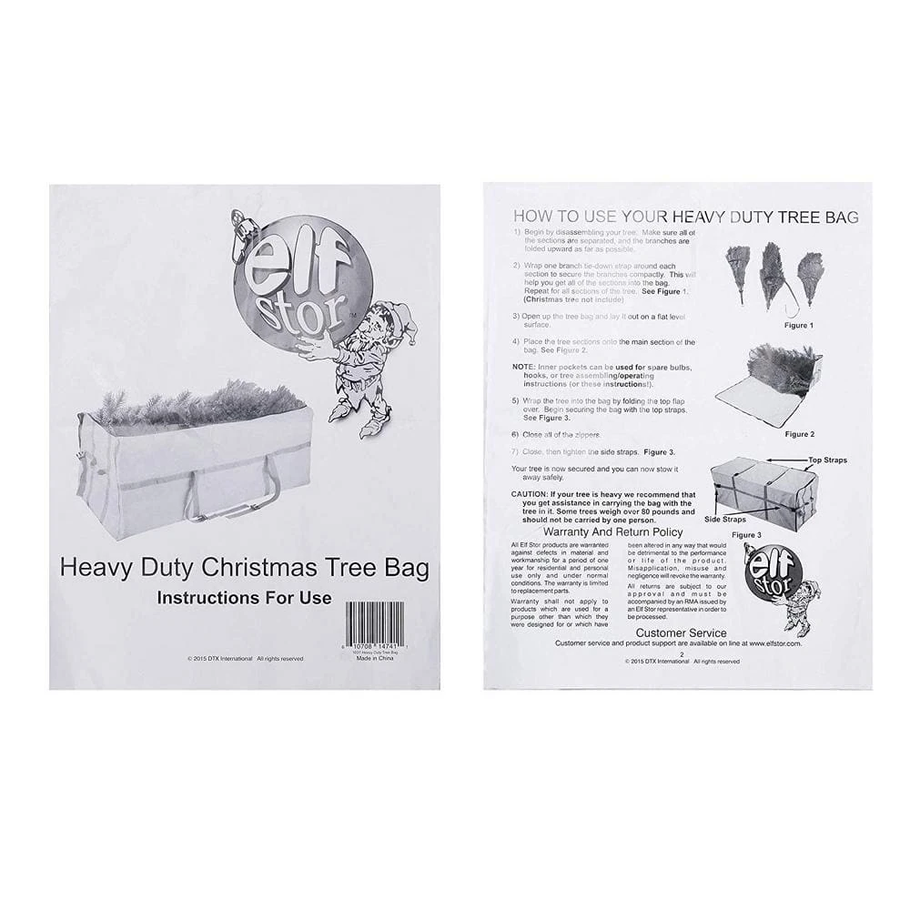 Large Heavy-Duty Christmas Tree Canvas Storage Bag For Trees Up To 7.5 Ft. Tall 6 Large Heavy-Duty Christmas Tree Canvas Storage Bag For Trees Up To 7.5 Ft. Tall - Image 6