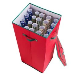 30 In. Vertical Wrapping Paper Storage Box With Lid -Northlight Shop elf stor wrapping paper storage hwd630059 31 1000