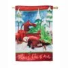 Evergreen 28 In. X 44 In. Bringing Home The Tree House Suede Flag -Northlight Shop evergreen christmas garage door decorations 13s8590 64 1000