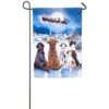 Evergreen 18 In. X 12.5 In. Christmas Dogs Garden Satin Flag -Northlight Shop evergreen christmas garage door decorations 14a4577 64 1000