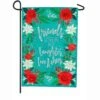 Evergreen 18 In. X 12.5 In. Laughter Love And Cheer Garden Burlap Flag