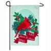 Evergreen 18 In. X 12.5 In. Heaven And Nature Cardinal Garden Linen Flag -Northlight Shop evergreen christmas garage door decorations 14l8668 64 1000