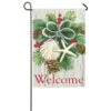 Evergreen 18 In. X 12.5 In. Costal Christmas Garden Sub Suede Flag -Northlight Shop evergreen christmas garage door decorations 14s3529 64 1000