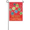 Evergreen 18 In. X 12.5 In. Merry Christmas Ornaments Garden Suede Flag -Northlight Shop evergreen christmas garage door decorations 14s8206bl 64 1000