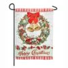 Evergreen 18 In. X 12.5 In. Happy Christmas Bells Wreath Garden Suede Flag -Northlight Shop evergreen christmas garage door decorations 14s8774bl 64 1000