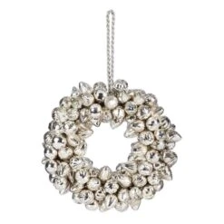 Evergreen 12 In. Artificial Double-Sided Silver Christmas Ornament Wreath