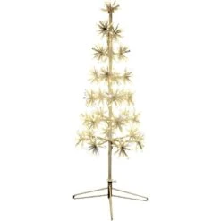 36 In. Christmas Metal Framed Decorative Tree With Metal Base And Twinkle Lights