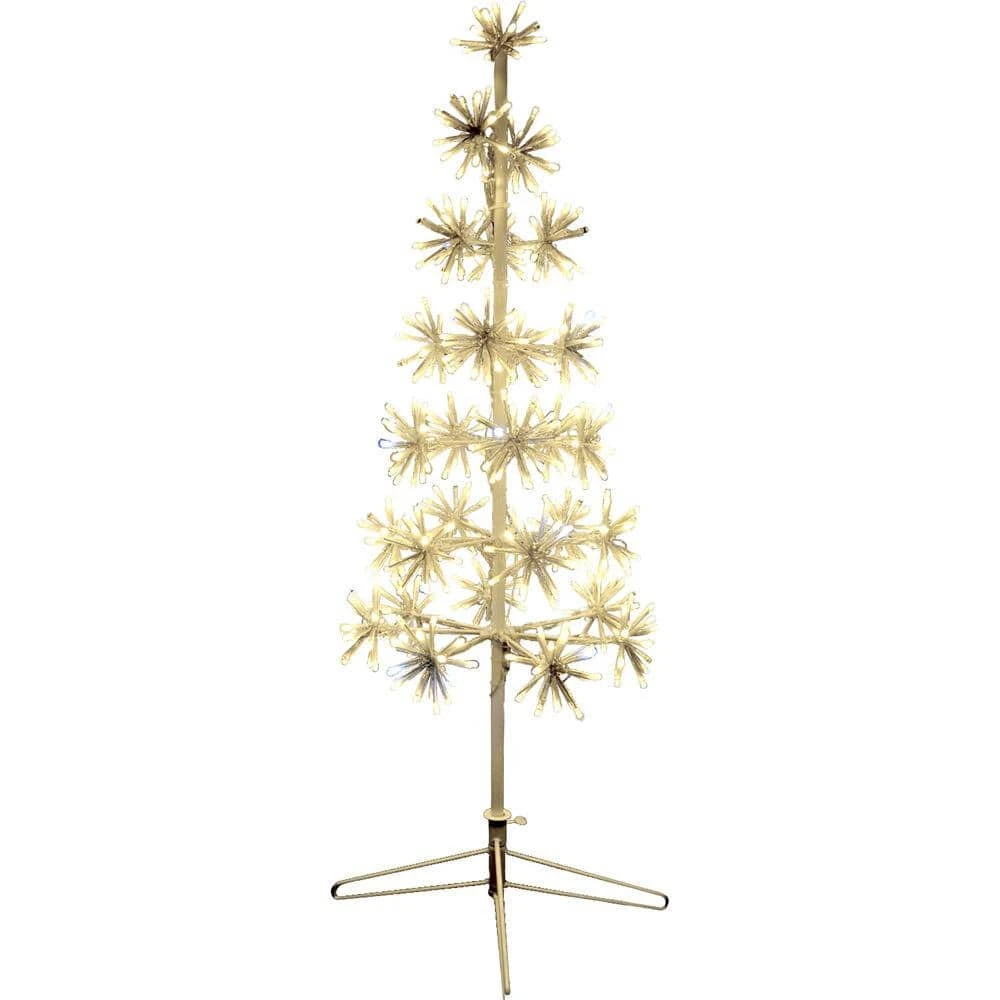 36 In. Christmas Metal Framed Decorative Tree With Metal Base And Twinkle Lights 1 36 In. Christmas Metal Framed Decorative Tree With Metal Base And Twinkle Lights
