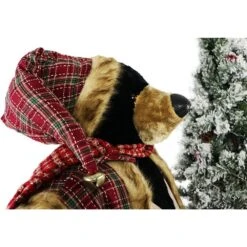 60 In. Christmas Animated Black Bear With Flocked Christmas Tree On Base -Northlight Shop fraser hill farm christmas figurines ffpl060 1br tr 4f 1000