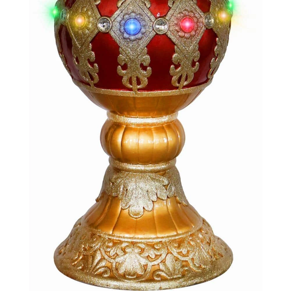 4-ft. Prelit Metallic Christmas Finial Statue With LED Lights And Music, 3D Light Up Resin Decoration 13 4-ft. Prelit Metallic Christmas Finial Statue With LED Lights And Music, 3D Light Up Resin Decoration - Image 13