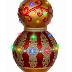 4-ft. Prelit Metallic Christmas Finial Statue With LED Lights And Music, 3D Light Up Resin Decoration 27 4-ft. Prelit Metallic Christmas Finial Statue With LED Lights And Music, 3D Light Up Resin Decoration -Northlight Shop fraser hill farm christmas figurines ffrs048 fin5 rd d4 1000