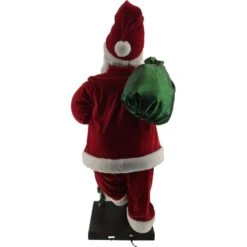36 In. Christmas Santa Claus Figurine With LED Bird, Mailbox And Toy Sack -Northlight Shop fraser hill farm christmas figurines fhfsc036 2red4 66 1000