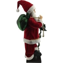 36 In. Christmas Santa Claus Figurine With LED Bird, Mailbox And Toy Sack -Northlight Shop fraser hill farm christmas figurines fhfsc036 2red4 77 1000