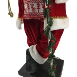 36 In. Christmas Santa Claus Figurine With LED Bird, Mailbox And Toy Sack -Northlight Shop fraser hill farm christmas figurines fhfsc036 2red4 a0 1000