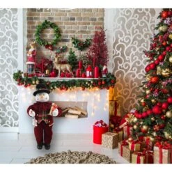 36 In. Christmas Dancing Mr. Snowman With Wrapped Gift Box And Music 15 36 In. Christmas Dancing Mr. Snowman With Wrapped Gift Box And Music -Northlight Shop fraser hill farm christmas figurines fhfsm036 2red1 31 1000