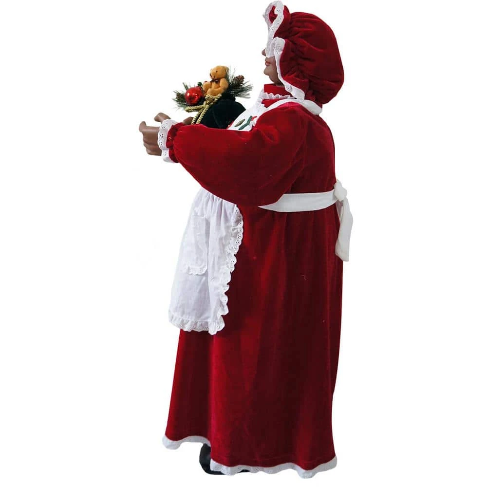 36 In. Music And Motion Mrs. Claus With Apron, Standing Decor, Christmas Animatronic 10 36 In. Music And Motion Mrs. Claus With Apron, Standing Decor, Christmas Animatronic - Image 10