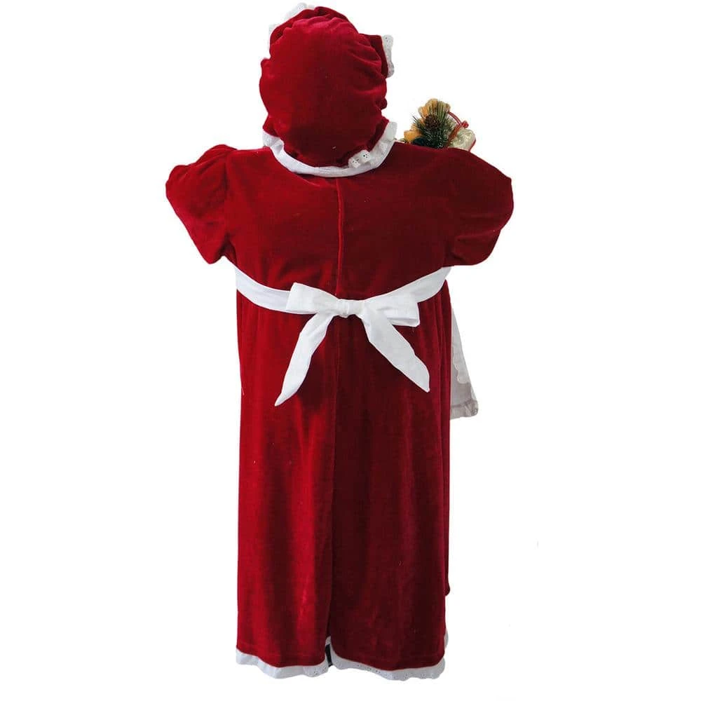 36 In. Music And Motion Mrs. Claus With Apron, Standing Decor, Christmas Animatronic 9 36 In. Music And Motion Mrs. Claus With Apron, Standing Decor, Christmas Animatronic - Image 9
