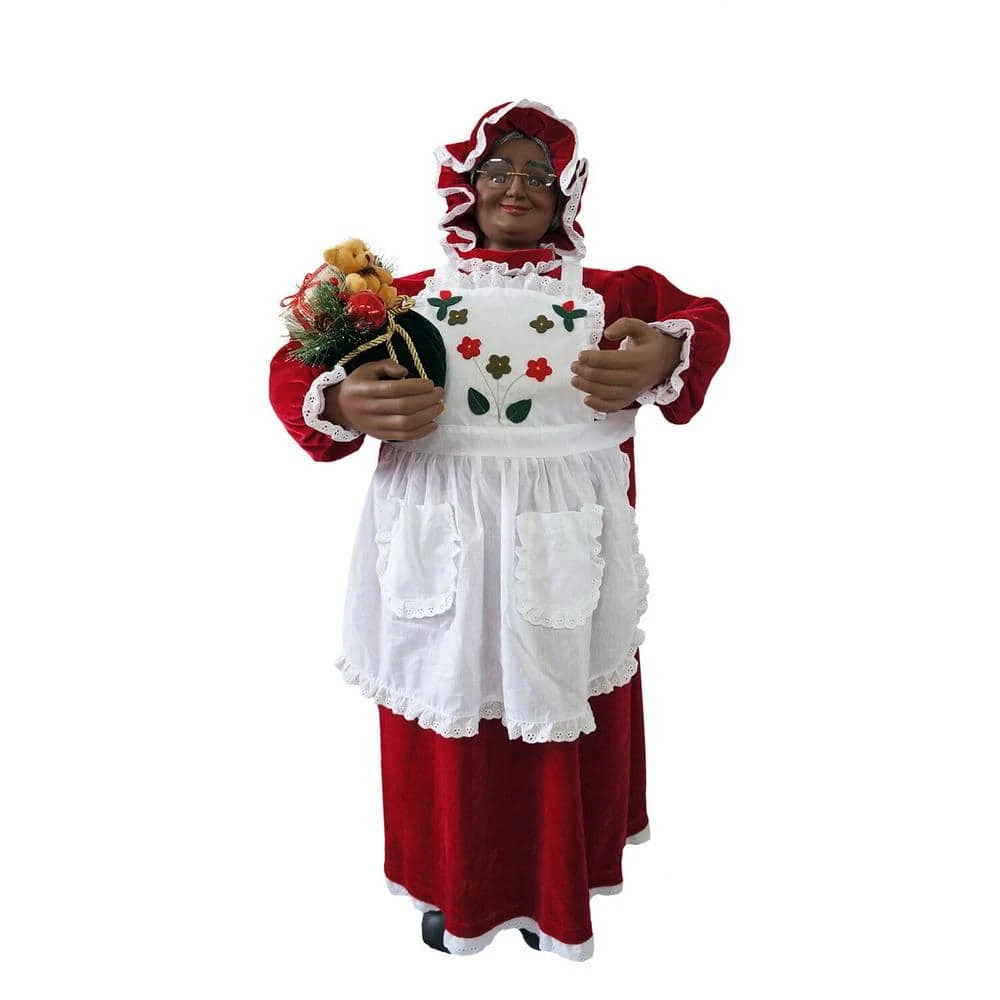 36 In. Music And Motion Mrs. Claus With Apron, Standing Decor, Christmas Animatronic 1 36 In. Music And Motion Mrs. Claus With Apron, Standing Decor, Christmas Animatronic