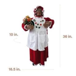 36 In. Music And Motion Mrs. Claus With Apron, Standing Decor, Christmas Animatronic 15 36 In. Music And Motion Mrs. Claus With Apron, Standing Decor, Christmas Animatronic -Northlight Shop fraser hill farm christmas figurines fmc036 1rd1 aa e1 1000