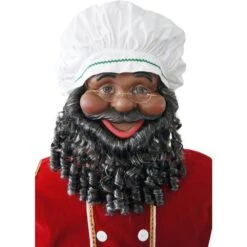 58-In African American Dancing Santa With Apron, Christmas Cookie Garland, Standing Decor, Motion-Activated Animatronic -Northlight Shop fraser hill farm christmas figurines fsc058 2rd2 aa 1d 1000