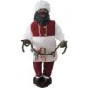 58-In African American Dancing Santa With Apron, Christmas Cookie Garland, Standing Decor, Motion-Activated Animatronic -Northlight Shop fraser hill farm christmas figurines fsc058 2rd2 aa 64 1000