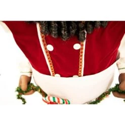58-In African American Dancing Santa With Apron, Christmas Cookie Garland, Standing Decor, Motion-Activated Animatronic -Northlight Shop fraser hill farm christmas figurines fsc058 2rd2 aa 77 1000