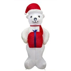 8 Ft. Pre-Lit Plush Polar Bear Christmas Inflatable -Northlight Shop fraser hill farm christmas inflatables fhfinplrbr08 1l 66 1000