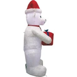 8 Ft. Pre-Lit Plush Polar Bear Christmas Inflatable -Northlight Shop fraser hill farm christmas inflatables fhfinplrbr08 1l c3 1000