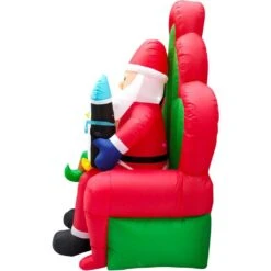 10 Ft. Pre-Lit Santa, Elf And Penguin Christmas Inflatable -Northlight Shop fraser hill farm christmas inflatables fhfinsanta010 1l c3 1000