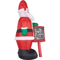10 Ft. Santa Claus With Sign Christmas Inflatable With Lights -Northlight Shop fraser hill farm christmas inflatables fhfsanta105 l c3 1000
