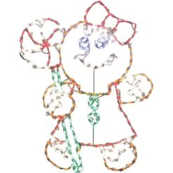 5.5 Ft. 862-Light Multi-Color Gingerbread Set Novelty Light (3-Piece) -Northlight Shop fraser hill farm christmas novelty lights ffchled003 gb0 mlt 76 1000