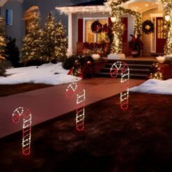 3 Ft. 90-Light LED Red And White Candy Cane Novelty Light 21 3 Ft. 90-Light LED Red And White Candy Cane Novelty Light -Northlight Shop fraser hill farm christmas novelty lights ffchled036 cc0 rd wt 31 1000