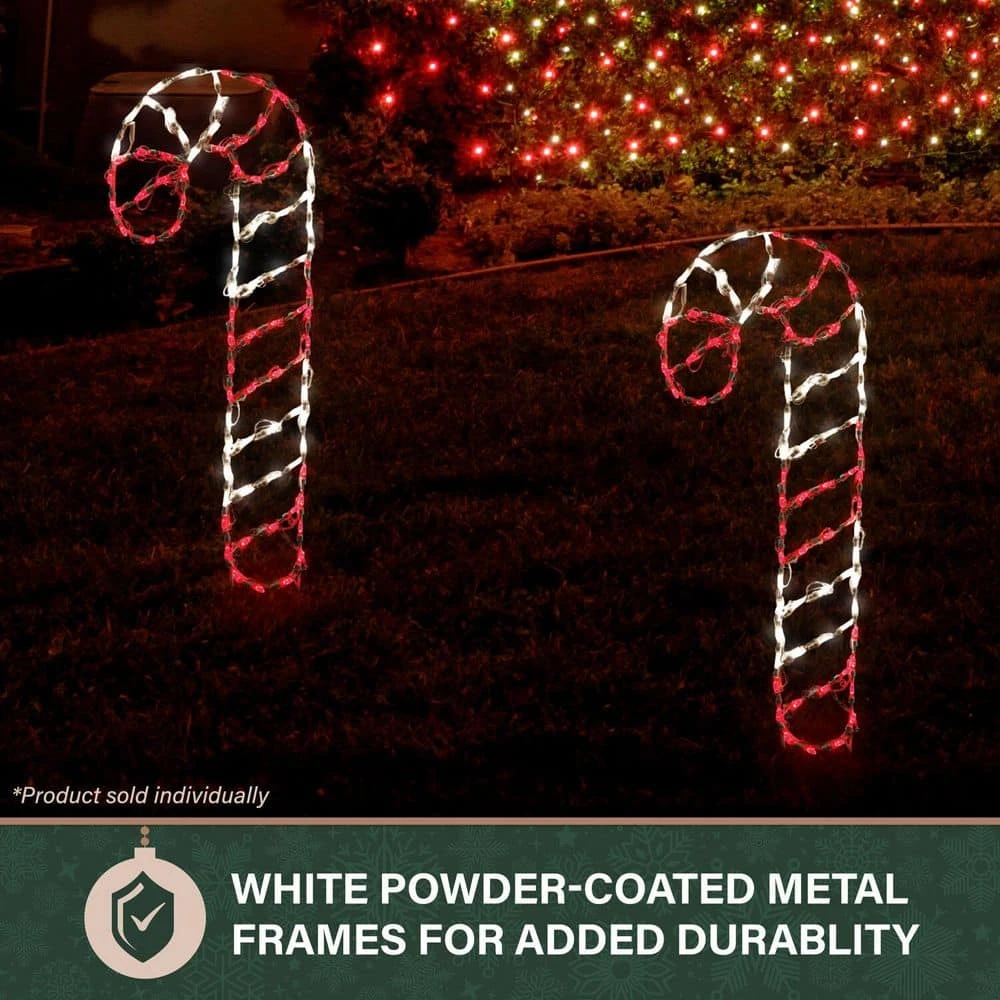 3 Ft. 90-Light LED Red And White Candy Cane Novelty Light 6 3 Ft. 90-Light LED Red And White Candy Cane Novelty Light - Image 6