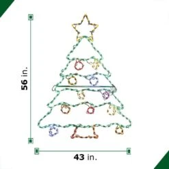 4.5 Ft. 206-Light Multi-Color Christmas Tree Novelty Light -Northlight Shop fraser hill farm christmas novelty lights ffchled056 tr0 mlt 1f 1000