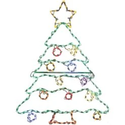 4.5 Ft. 206-Light Multi-Color Christmas Tree Novelty Light