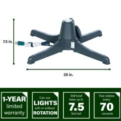 Plastic Rotating Tree Stand For Artificial Trees Up To 7.5 Ft. Tall -Northlight Shop fraser hill farm christmas tree stands ffrstd 026 40 1000