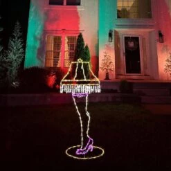 52 In. Christmas Leg Lamp With LED Lights -Northlight Shop fraser hill farm christmas yard decorations ffchled052 leg0 mtl c3 1000
