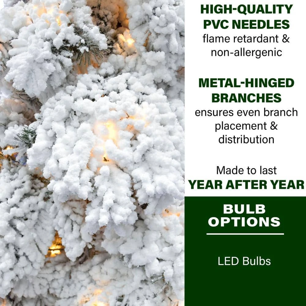 4 Ft. Elk PreLit Mountain Snow Flocked Artificial Christmas Tree With Warm White LED Lights 11 4 Ft. Elk PreLit Mountain Snow Flocked Artificial Christmas Tree With Warm White LED Lights - Image 11