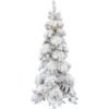 4 Ft. Elk PreLit Mountain Snow Flocked Artificial Christmas Tree With Warm White LED Lights 6 4 Ft. Elk PreLit Mountain Snow Flocked Artificial Christmas Tree With Warm White LED Lights -Northlight Shop fraser hill farm pre lit christmas trees ffem048 5sn 64 1000