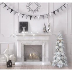 4 Ft. Elk PreLit Mountain Snow Flocked Artificial Christmas Tree With Warm White LED Lights 16 4 Ft. Elk PreLit Mountain Snow Flocked Artificial Christmas Tree With Warm White LED Lights -Northlight Shop fraser hill farm pre lit christmas trees ffem048 5sn 66 1000