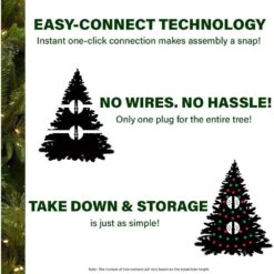6.5 Ft. Pine Valley Flocked Artificial Christmas Tree, W/Smart Multi-Color Clear LED Lights, Remote, Easy Connect -Northlight Shop fraser hill farm pre lit christmas trees ffpv065 6sn 66 1000