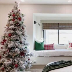 12-ft. Unlit Snow Flocked Snowy Pine Artificial Christmas Tree 17 12-ft. Unlit Snow Flocked Snowy Pine Artificial Christmas Tree -Northlight Shop fraser hill farm unlit christmas trees ffsn012 0sn 31 1000